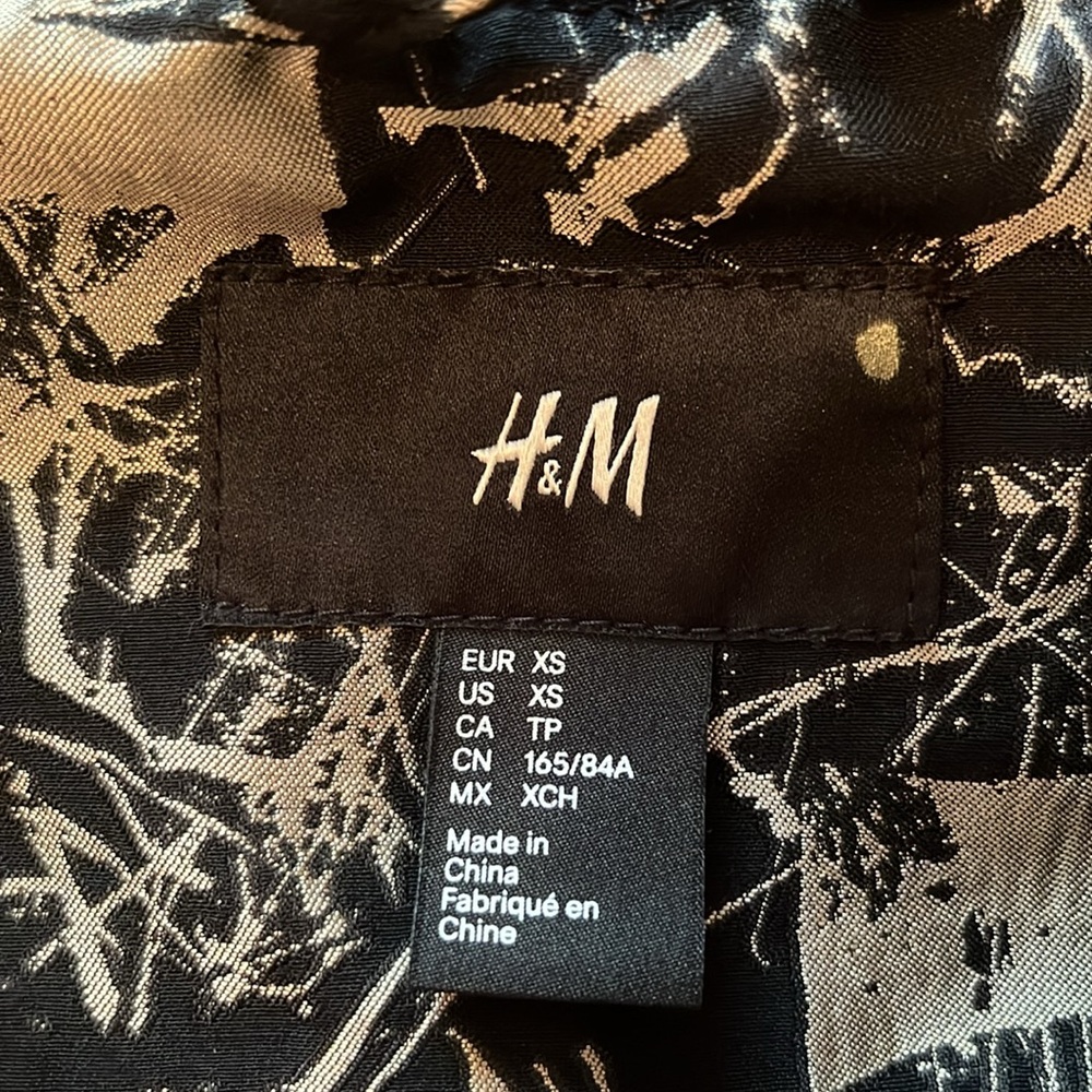 H&M Gold and Black Bomber Jacket - Picture 8 of 11